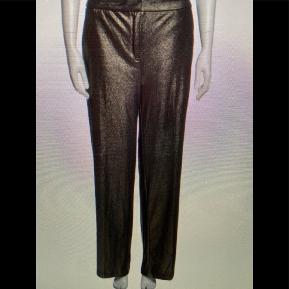 NWOT Joie 4 straight leg pants coated gold polished